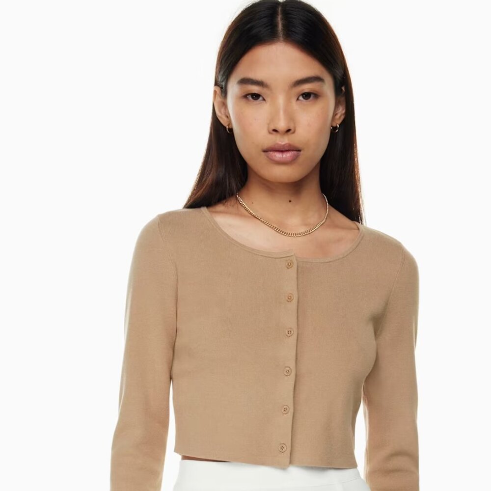 Sunday Best Izzy Cardigan Cropped button-up cardigan from Aritzia
